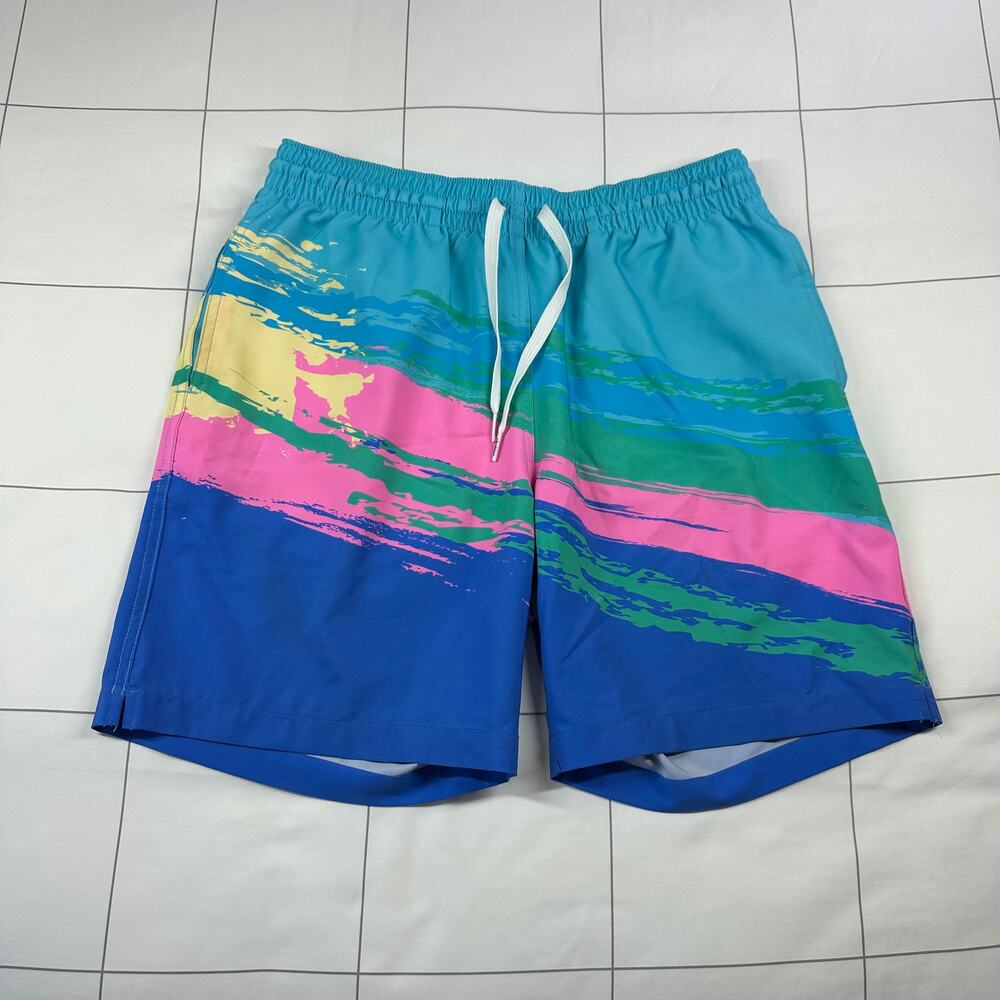 Chubbies Swim Shorts Mens Medium Blue Day Rockets 7" Lined Colorful Bright Pool